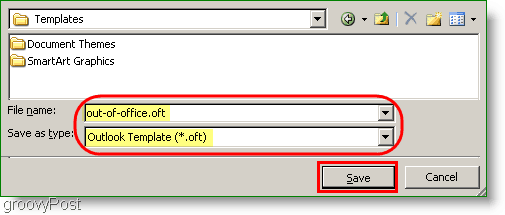 Как да създадете шаблон извън офиса Запазване на честотен файл