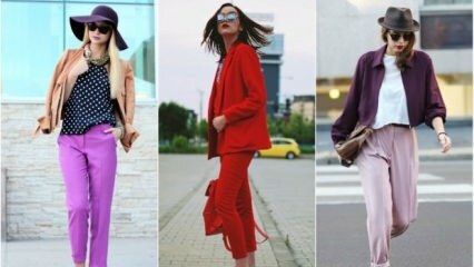 Как се комбинират цветните панталони?