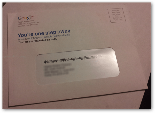 google пощенска картичка от бизнес обявата