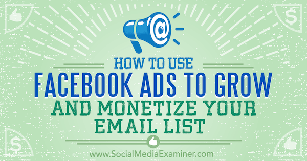 Как да използваме рекламите във Facebook за растеж и осигуряване на приходи от вашия имейл списък: Проверка на социалните медии