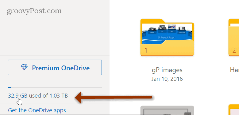 Уеб пространство за съхранение на OneDrive