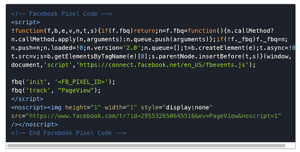 Инициализационният пиксел на Facebook трябва да се задейства преди всеки персонализиран код.