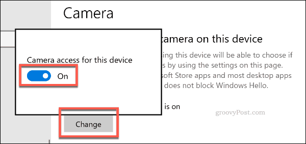 Деактивиране на достъпа до камерата в Windows 10