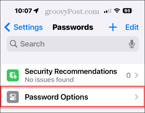 опции за парола настройки на iphone