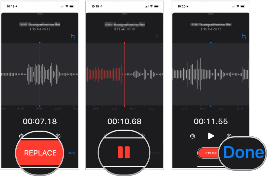 iPhone Voice Memos заменят звука