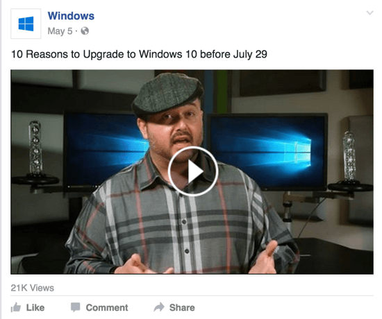 windows facebook видео