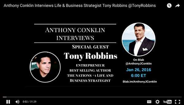 anthony conklin интервюта tony robbins blab качено в youtube