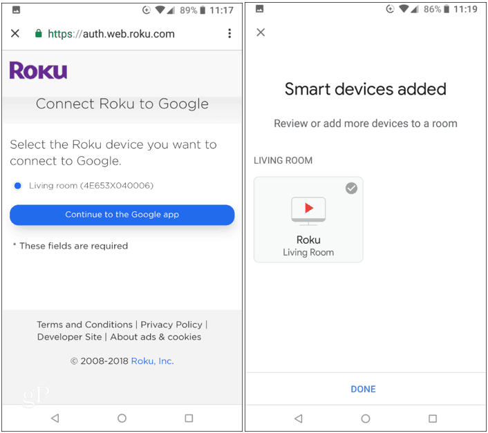 Свържете Roku с Google Home