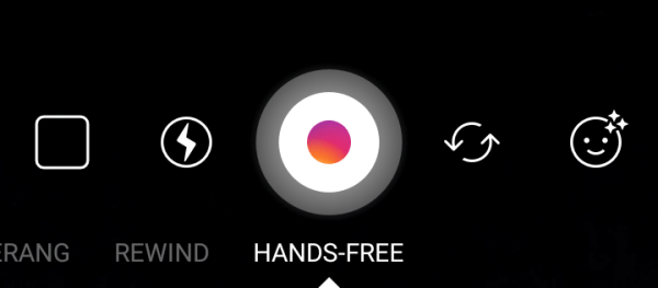 Свободни ръце записва 20 секунди видео с едно докосване.