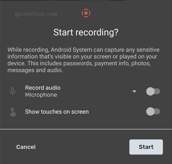 Стартиране на Android Screen Recorder