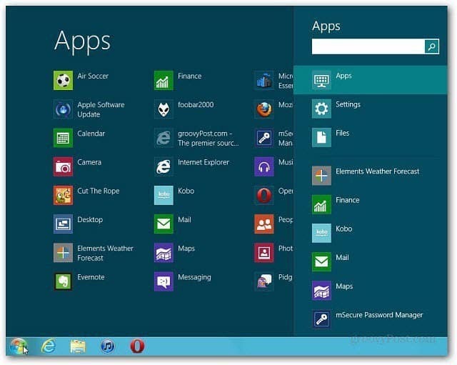 Windows 8: Върнете менюто "Старт" обратно на работния плот