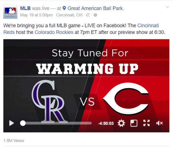 Facebook си партнира с бейзбола на Major League по нова сделка за стрийминг на живо.