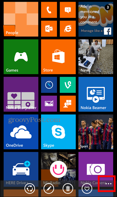 Екран за заключване на екрана на Windows Phone 8.1