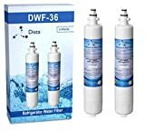 Dista - Касета за воден филтър за хладилник, съвместима с GE RPWF (не е за RPWFE) (2 пакета)