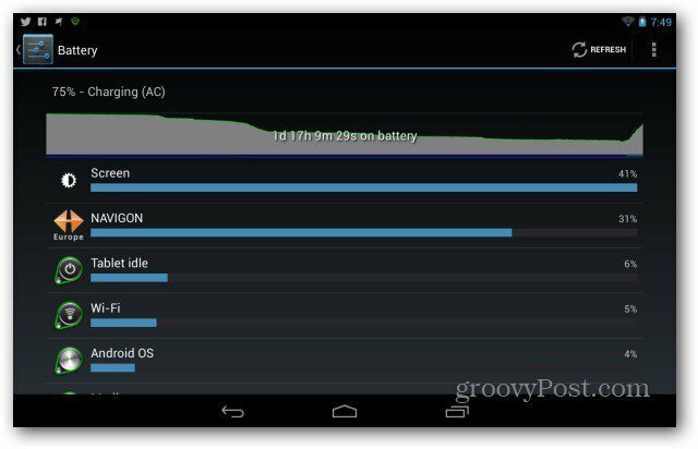 Подобрете живота на батерията на Google Nexus 7