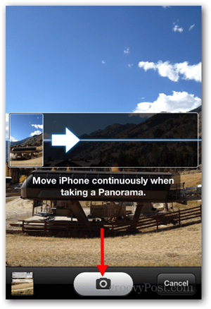 Направете iPhone iOS Panoramic Photo - Панорамна камера