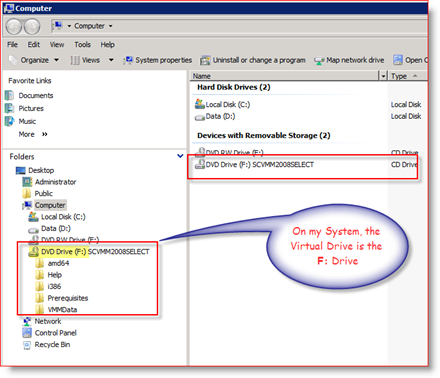 Пример за ISO Mount на MagicISO Virtual Drive на Windows Server 2008