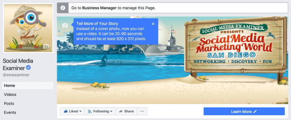 Facebook разширява възможността за качване на видеоклипове като обложки на повече страници. 