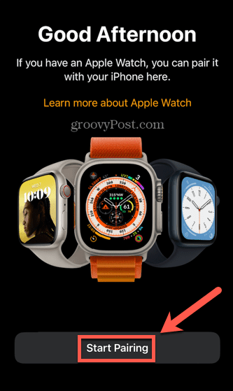 Apple Watch започнете да сдвоявате