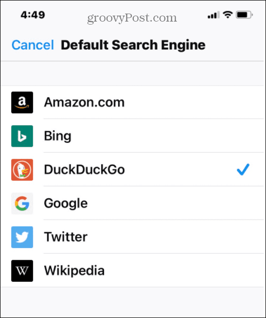 Firefox избира списък за търсене по подразбиране