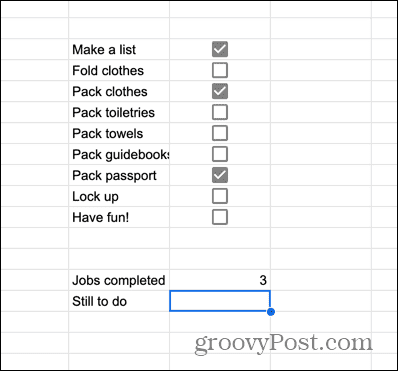 google sheets избрана клетка