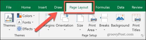 Раздел „Меню на оформлението на страницата в Excel“