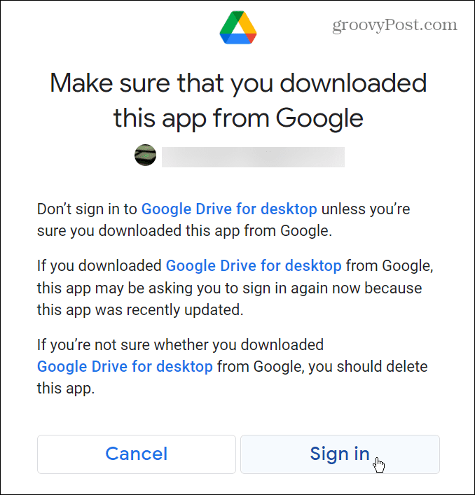 влезте добавете Google Drive към File Explorer