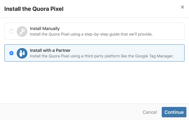 стъпка 2 за това как да инсталирате Quora pixel с Google Tag Manager