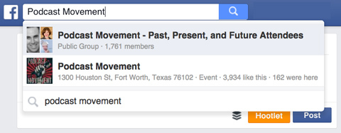 подкаст група за движение при търсене във facebook