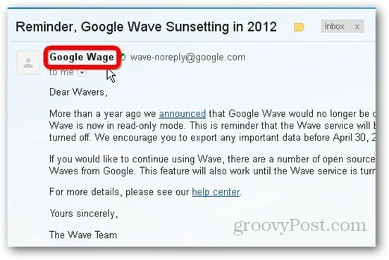 Сбогуване с Google Wave на 30 април