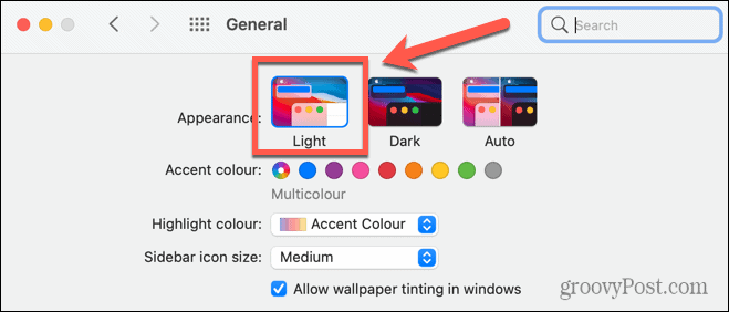 светлинен режим на Mac