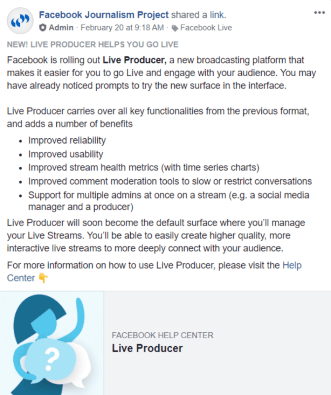 Facebook пуска Live Producer и го прави повърхността по подразбиране за управление на Live Streams.