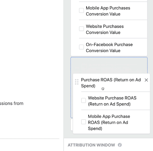 създайте персонализиран отчет за моментна снимка на ROI в Facebook Ads Manager, стъпка 7