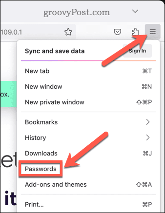 Отворете паролите за Firefox