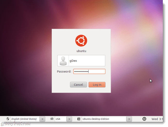 ubuntu екран за вход