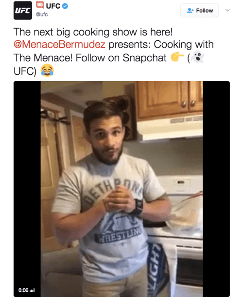 Водената от видео серия за готвене на UFC е популярна сред зрителите.