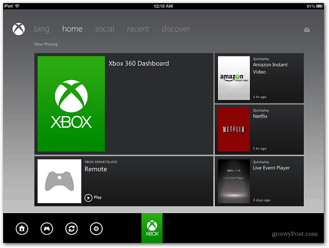 Xbox SmartGlass табло за управление
