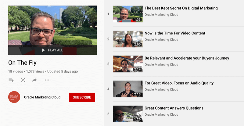 Oracle Marketing Cloud YouTube серия в движение
