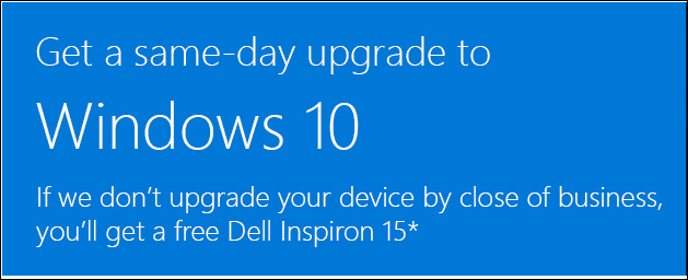Microsoft предлага безплатен компютър Dell, ако не могат да ви надстроят до Windows 10 за 1 ден