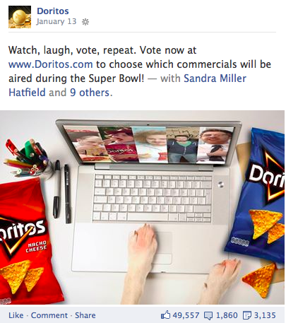 doritos facebook участие в конкурса