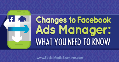 промени в мениджъра на реклами във Facebook