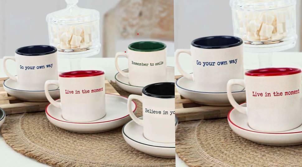 Комплект чаши за кафе Motto от 12 части Keramika Nordic