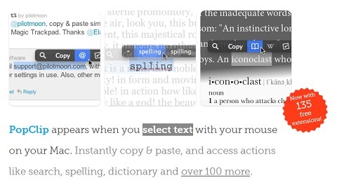 Popclip носи функционалността на iOS на вашия Mac