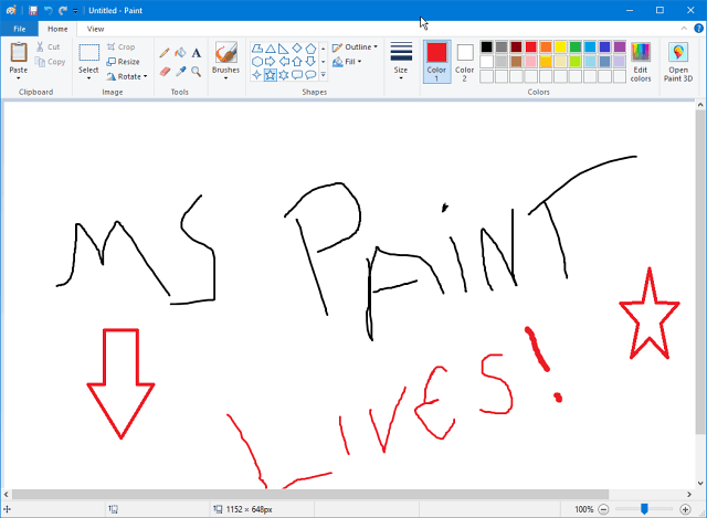 Microsoft Paint ще продължи да живее в Windows Store