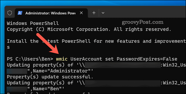 Задайте изтичане на паролата за всички локални акаунти в Windows 11