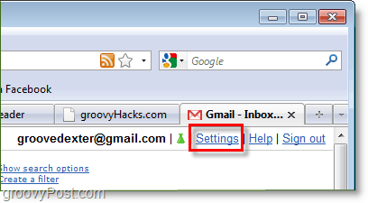 щракнете върху настройките си за имейл в Google