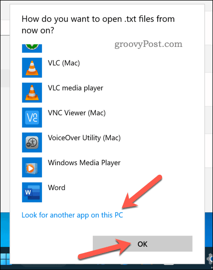 Избор на приложение за отваряне на тип файл в Windows 11
