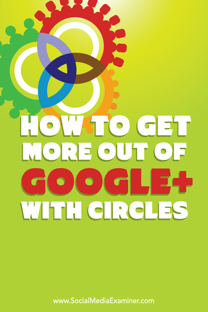 как да извлечете повече от google + с кръгове