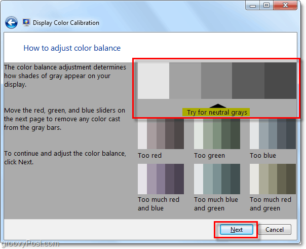 нутрирални цветове за Windows 7 са показани в примера, опитайте се да ги съпоставите