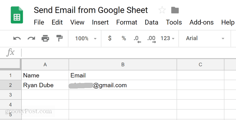 настройте имейл в Google листи